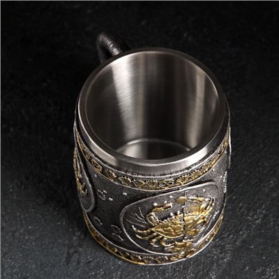 Кружка из нержавеющей стали «Рак», 400 мл, цвет серебристый