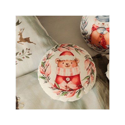 Подушка декоративная новогодняя «Этель. Мишутка» 32×32 см