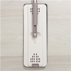 Швабра с отжимом и ведро Доляна: ведро с отсеками для полоскания и отжима 9.3 л, швабра плоская, запасная насадка из микрофибры