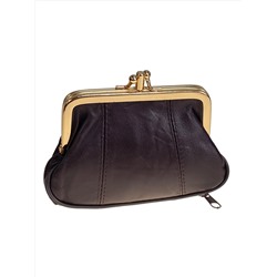 Женский кошелёк  из натуральной кожи, цвет шоколад