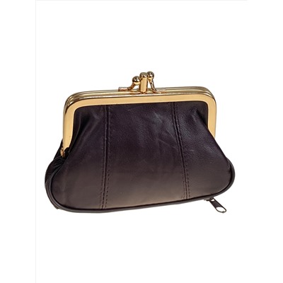 Женский кошелёк  из натуральной кожи, цвет шоколад