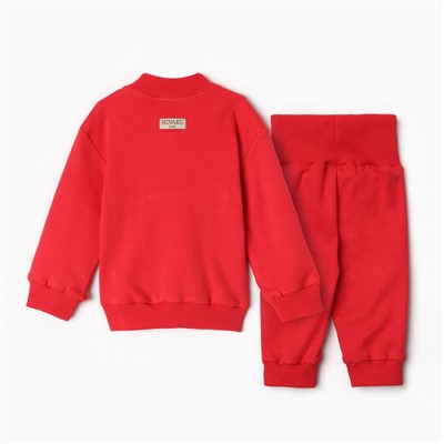 Комплект детский (джемпер, брюки) MINAKU, рост 68-74 см, красный