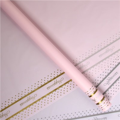 Пленка матовая для цветов «Ришелье», розовый, 57 см × 5 м