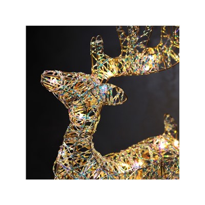 Светодиодная фигура «Оленёнок» 40×22×7 см, 20 LED, батарейки AAх2 (не в комплекте), свечение теплое белое