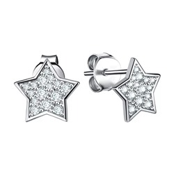 Серьги из серебра куб.циркон., Л-10254