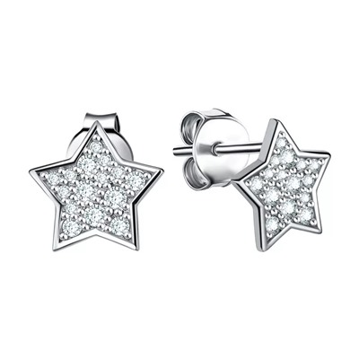 Серьги из серебра куб.циркон., Л-10254