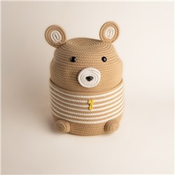 Корзина для игрушек SL Home «Медведь», плетёная, ручной работы, 25×26×41 см, коричневая