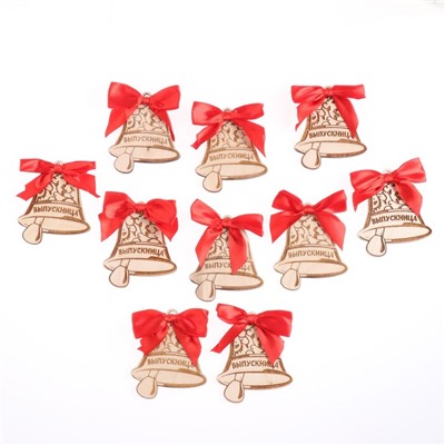 Бирка-значок «Колокол. Выпускница», 7×8.5 см, 10 шт.