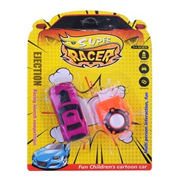 Машина "Супер Гонка" с запуск.устройством, на листе, микс 12 видов