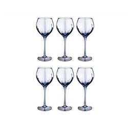 Набор бокалов для вина 250мл 6шт ЧЕРНОЕ МОРЕ.РИФЛЕНКА