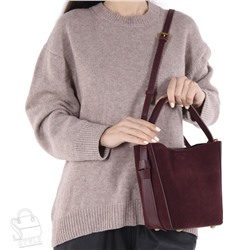 Сумка женская кожаная 6456BDAA wine red Baidou