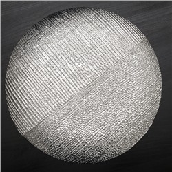 Тарелка подстановочная «Селена», d=33 см, цвет чёрный с серебром