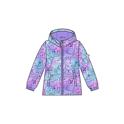 Куртка текстильная с полиуретановым покрытием для девочек (ветровка)