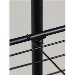 Подставка для цветов Greengo, 7 полок, 43×22×126 см, напольная, металл, чёрная