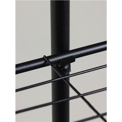 Подставка для цветов Greengo, 7 полок, 43×22×126 см, напольная, металл, чёрная