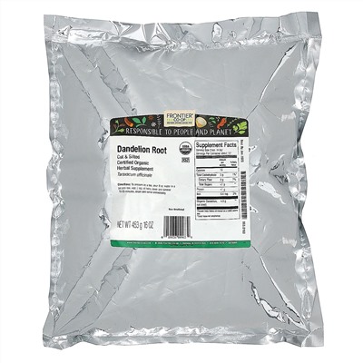Frontier Natural Products, порезанный и просеянный корень одуванчика, 453 г (16 унций)