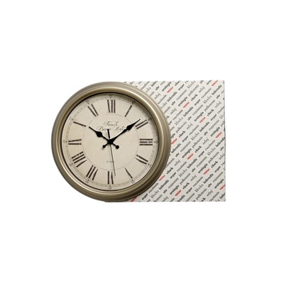 Часы настенные классические, бесшумные, плавный ход, d=31 см, золотистые