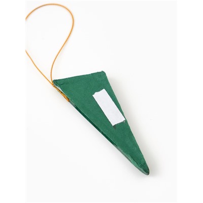 Елочные игрушки из бумаги, набор 5 штук, зелёные