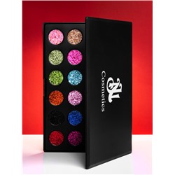 NJ Cosmetics Палетка глиттеров для лица с блестками