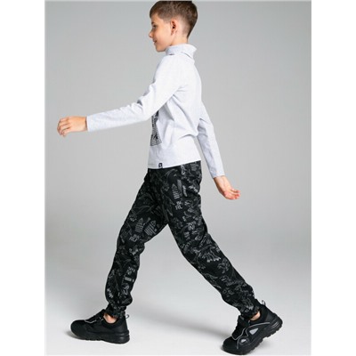 Брюки текстильные джинсовые утепленные флисом для мальчиков