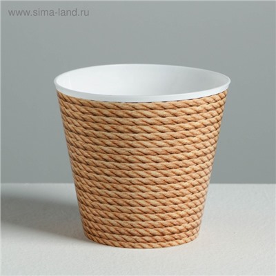 Кашпо для цветов «Эко», 800 мл, d=12 см, h=11 см, пластиковое