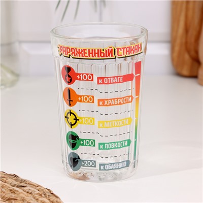 Стакан граненый «Заряженный Стакан», 250 мл