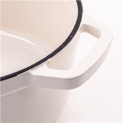 40629 Кастрюля чугун 2,6 л эмаль/покрытие белая MB (х2)