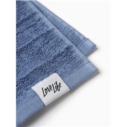 Полотенце махровое LoveLife «Сонора» 70×130 см, синее, 100% хлопок, 500 г/м²