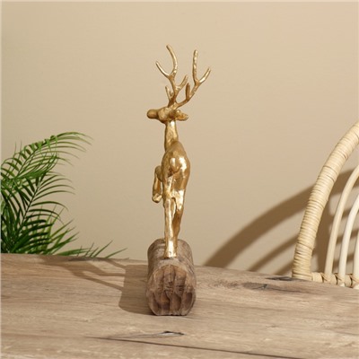 Сувенир «Олень», 26.5×13×36 см, полимерная смола, манговое дерево