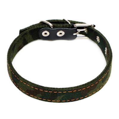 Ошейник брезентовый двухслойный «Камуфляж», 50×2 см, ОШ 25-35 см