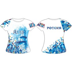 Женская футболка Ялта-Ромбы