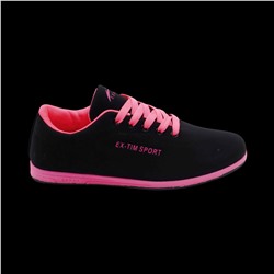 Кроссовки 5014-2 черно розовые