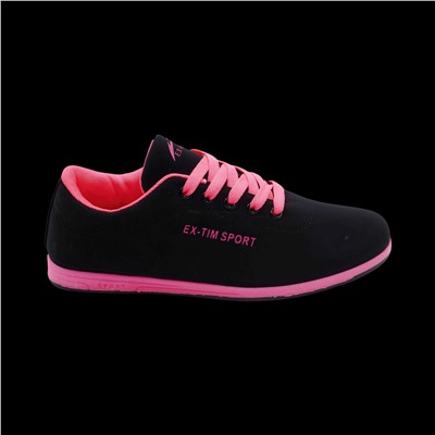 Кроссовки 5014-2 черно розовые