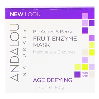 Andalou Naturals, Фруктовая ферментная маска, биоактивный комплекс 8 ягод, антивозрастная, 50 г (1,7 унции)
