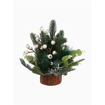 Новогодняя композиция на стол «Зимнее волшебство. Лесной фестиваль», веточки ягод, 30 см