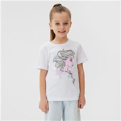 Футболка для девочки KAFTAN «Принцесса», белая, рост 86-92
