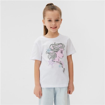 Футболка для девочки KAFTAN «Принцесса», белая, рост 86-92