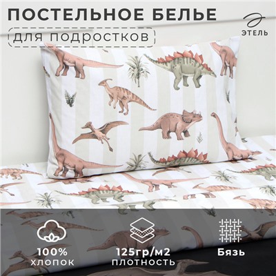 Постельное бельё 1.5-спальное «Этель. Юрский период», бязь