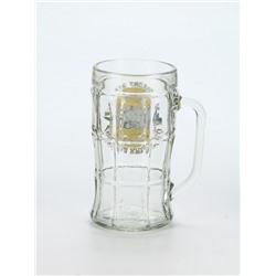 Кружка пивная стеклянная «Крепкому мужику, со светлым будущим», 500 мл