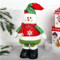 Новогоднее украшение Снеговик на телескопических ножках 40/70см / HS2022 /уп 36/