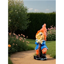 Садовая фигура из полистоуна «Гном с мотыгой», 46×22×21 см