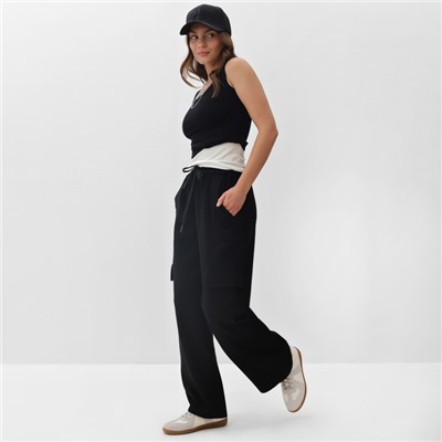 Брюки женские карго MIST размер 40-42, чёрные