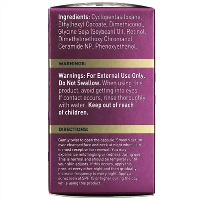 RoC, Retinol Correxion Line Smoothing Night Serum Capsules, 30 Biodegradable Capsules