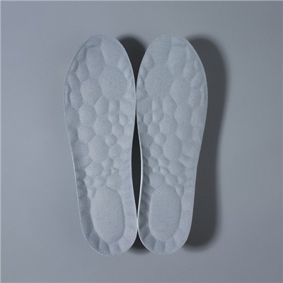 Стельки для обуви, амортизирующие, р-р RU до 42 (р-р Пр-ля до 42), 27 см, пара, серые