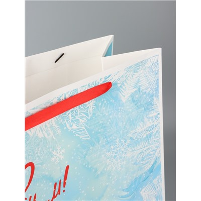 Пакет подарочный новогодний ламинированный «С Новым годом», XXL 61×46×20 см