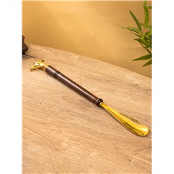 Ложка для обуви «Дельфин», 49 см, латунь, дерево