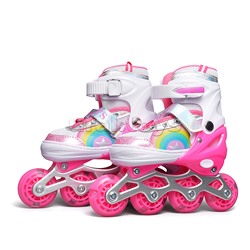 Ролики детские, размер S ( цвет розовый)