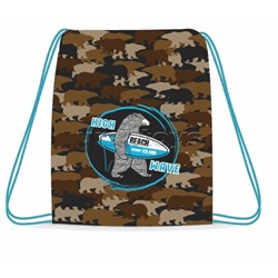 Мешок для обуви "Медведь-сёрфер" 1 отделение, 330х420мм, петля для подвеса, полиэстер, 210 ден