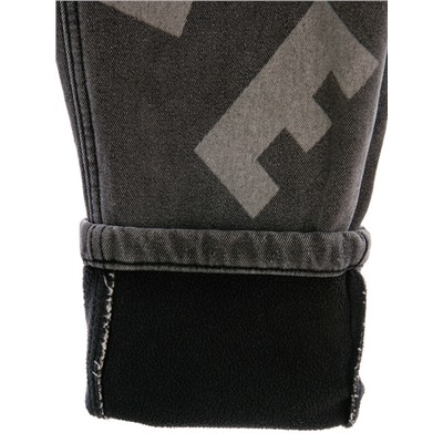 Брюки текстильные джинсовые утепленные флисом для мальчиков