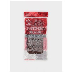 Форма для конфет и шоколада Доляна «Цветочки», силикон, 21×10×2 см, 15 ячеек, МИКС